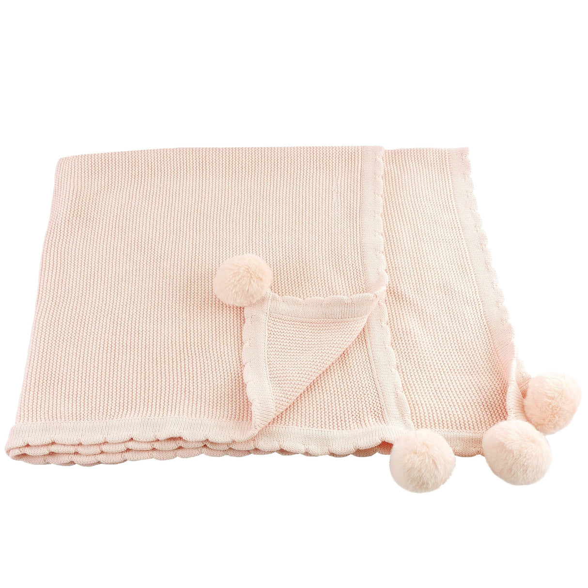 Pom Pom Blanket - Blush Pink - HoneyBug 