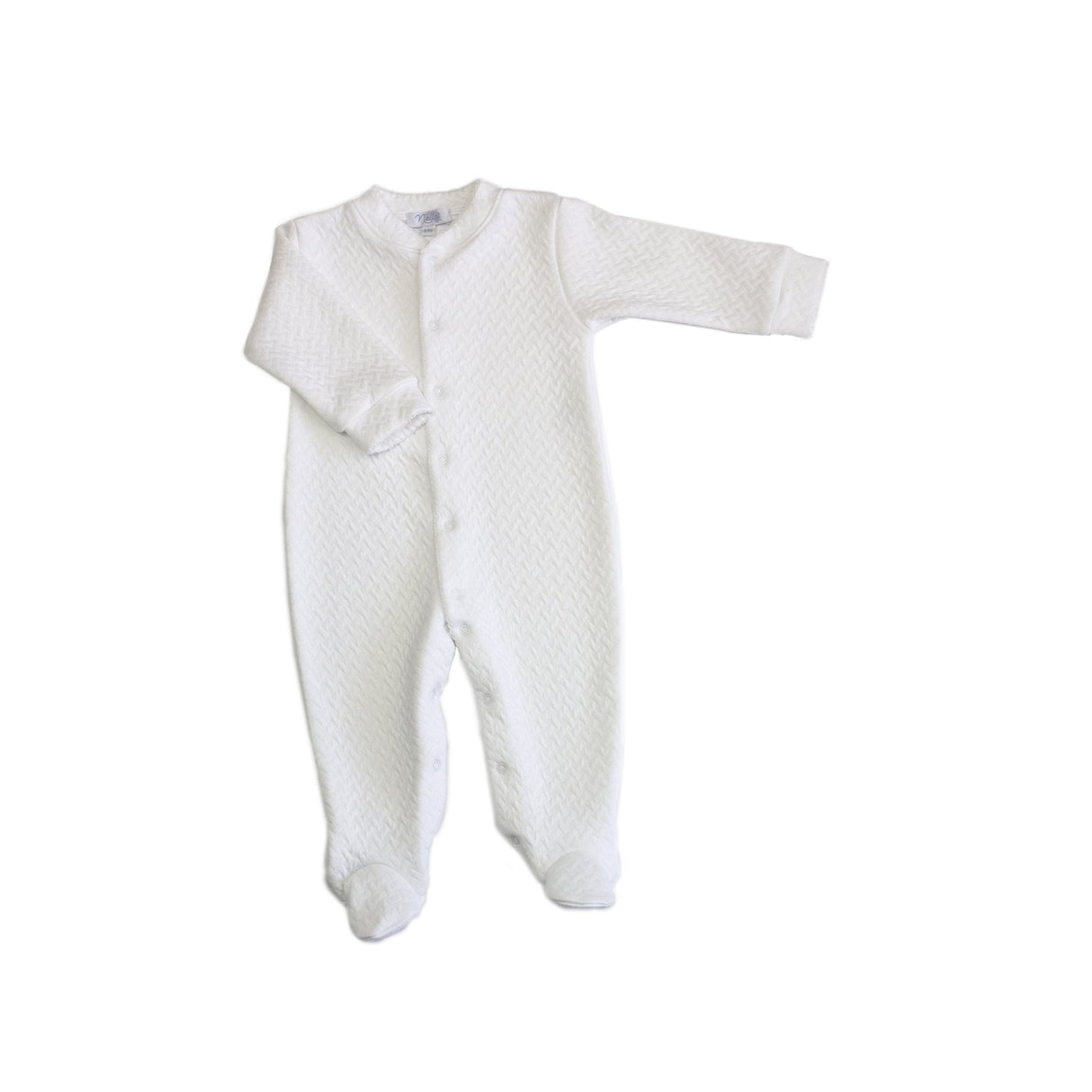 Basket Weave Baby Footie - HoneyBug 