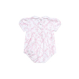 Pink Bears Trellace Smocked Bubble - HoneyBug 