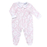 Pink Bears Trellace Smocked Footie - HoneyBug 