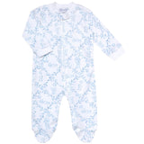 Blue Bears Trellace Zipper Footie - HoneyBug 