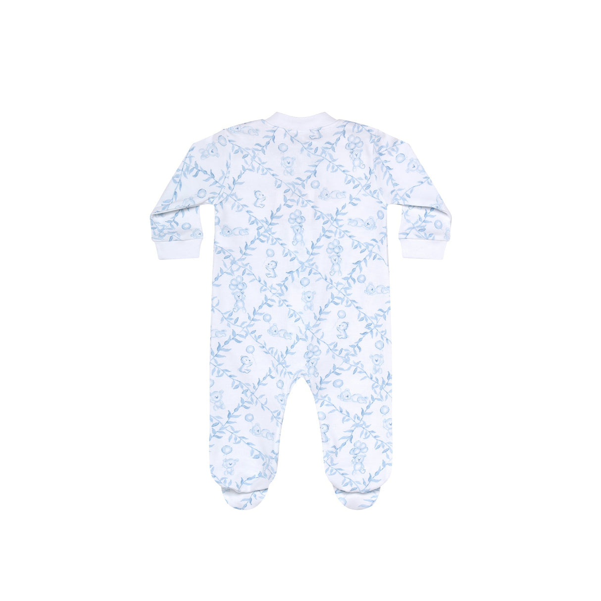 Blue Bears Trellace Zipper Footie - HoneyBug 