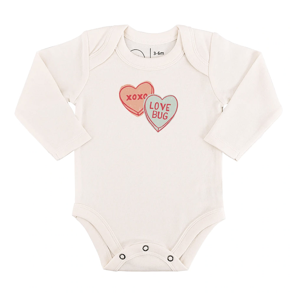 Candy Hearts Long Sleeve Bodysuit - HoneyBug 