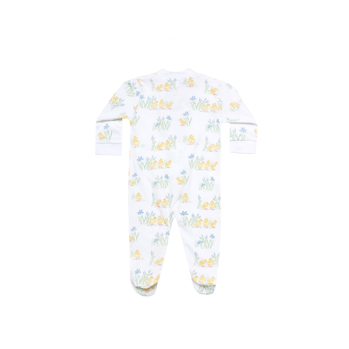 Chicks Print Zipper Footie - HoneyBug 