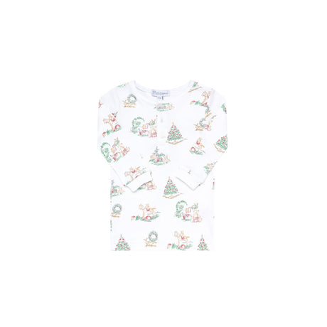 Boy Christmas Toile Pajama - HoneyBug 