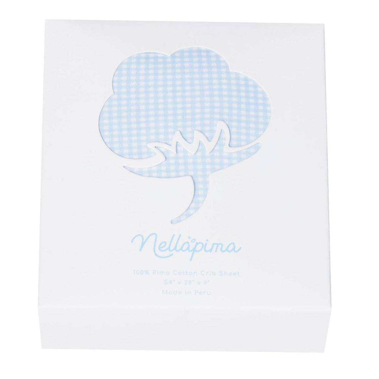 Blue Ginghan Baby Crib Sheets - HoneyBug 