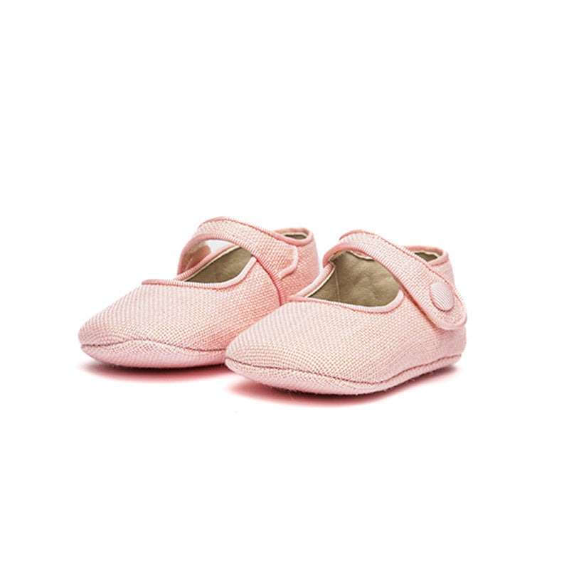 My-First Linen Mary Janes in Rose by childrenchic - HoneyBug 