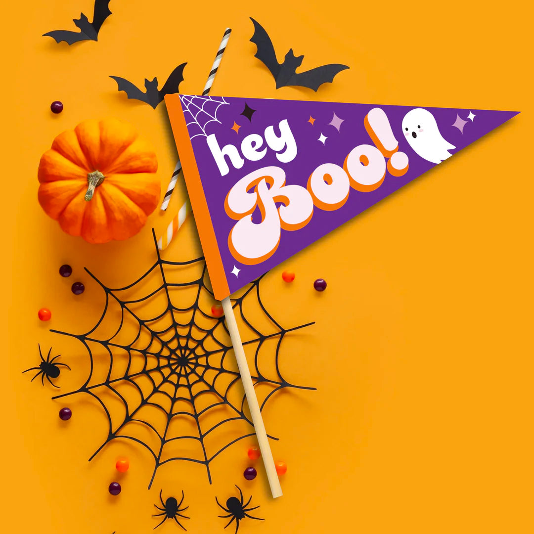 Pennant Flag Kit - Hey Boo! - HoneyBug 