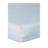 Blue Ginghan Baby Crib Sheets - HoneyBug 