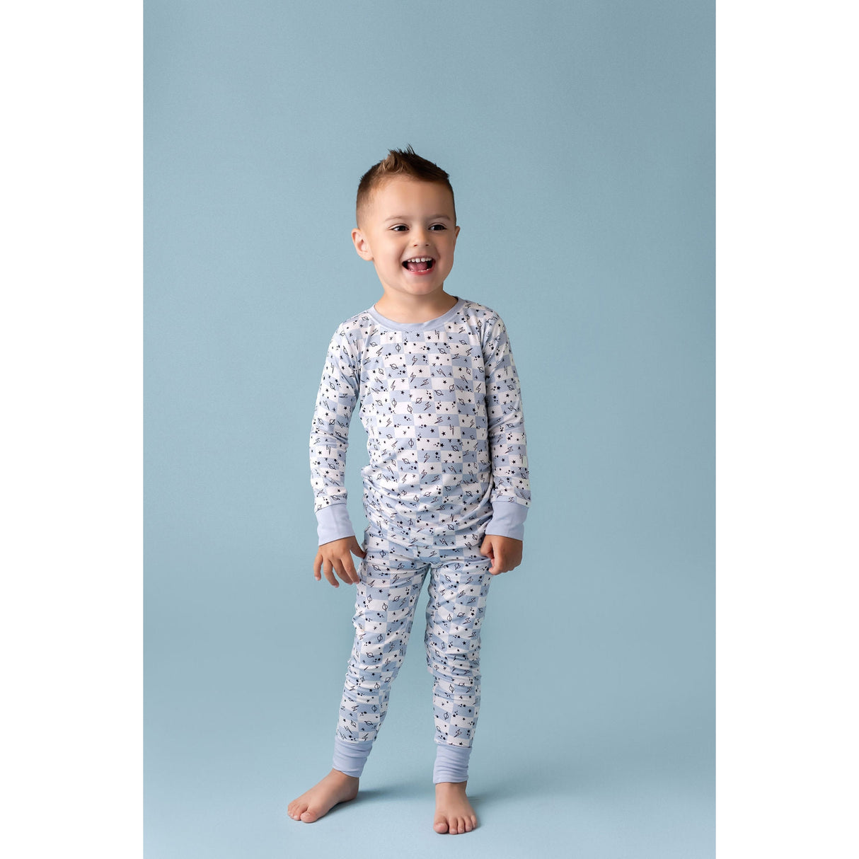 Checkered Space Two Piece Set - HoneyBug 