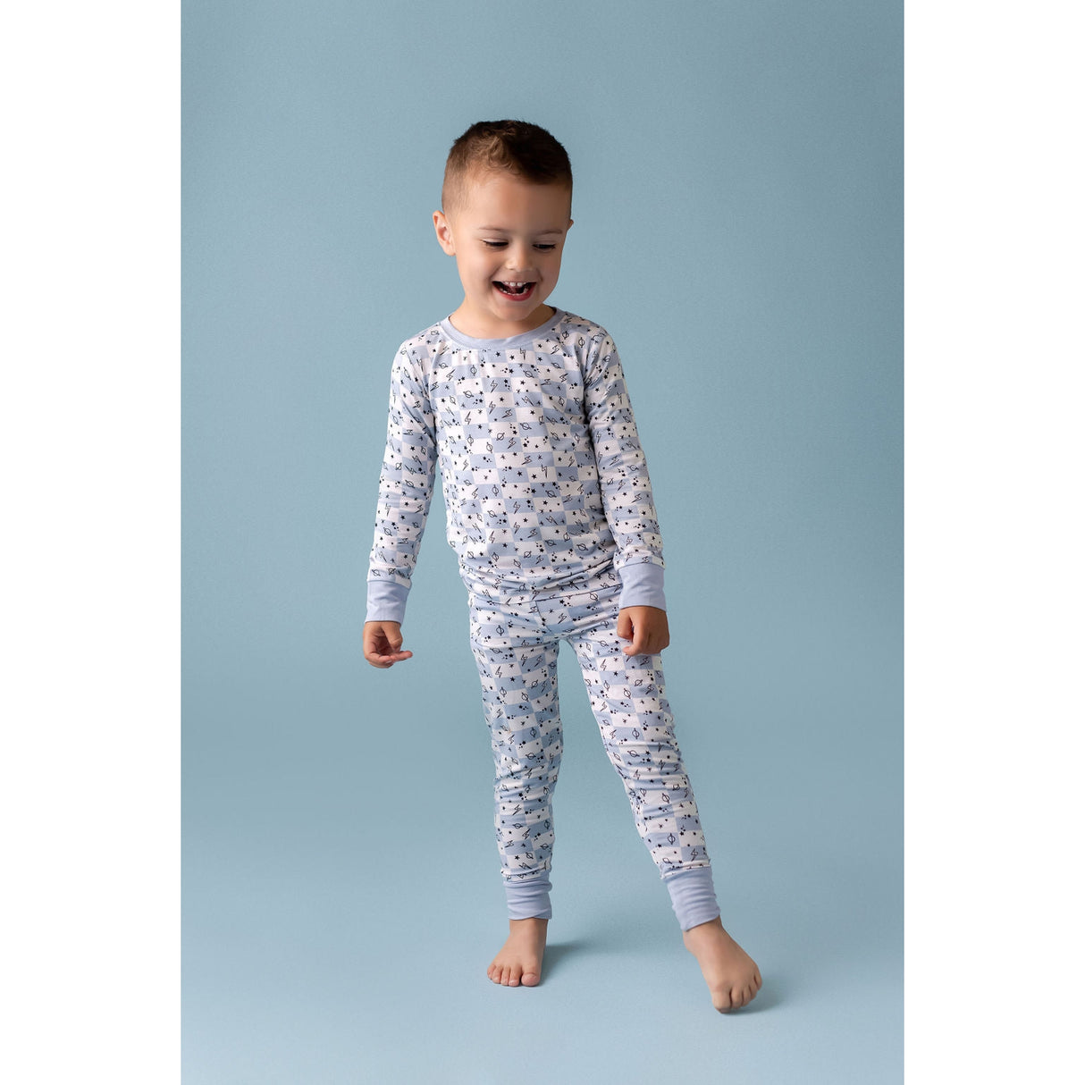 Checkered Space Two Piece Set - HoneyBug 