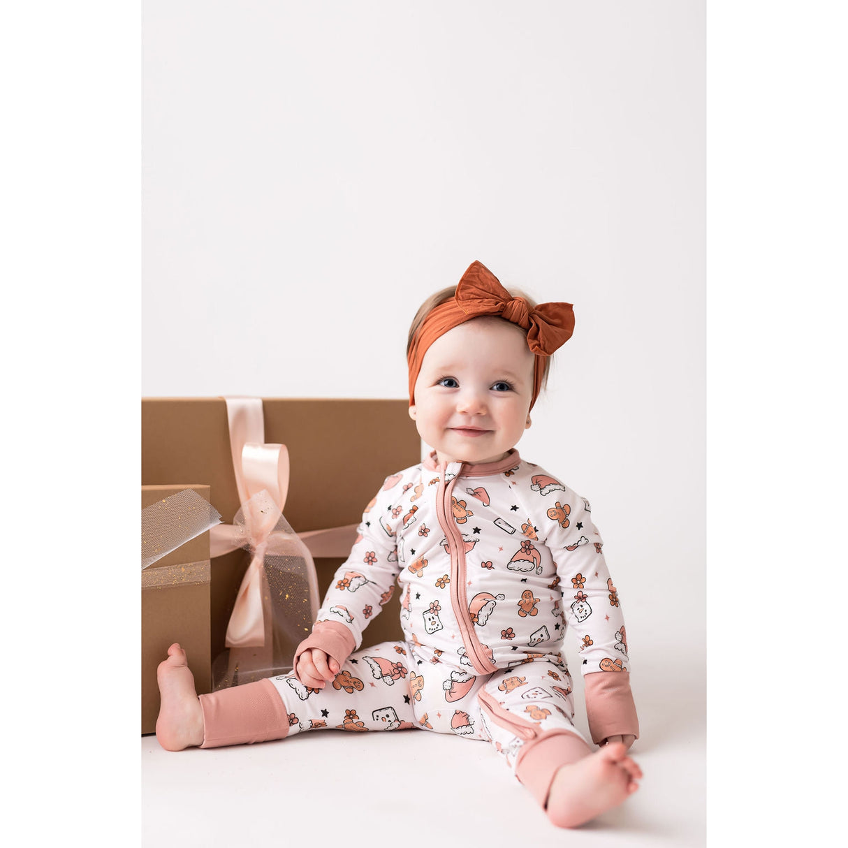 Mauve Marshmallow Zipper Romper - HoneyBug 