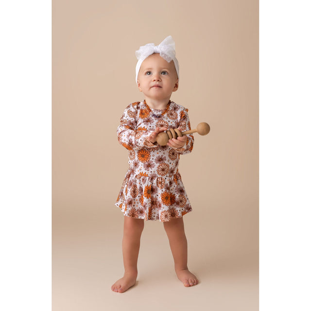 Fall Floral Twirl Bodysuit - HoneyBug 