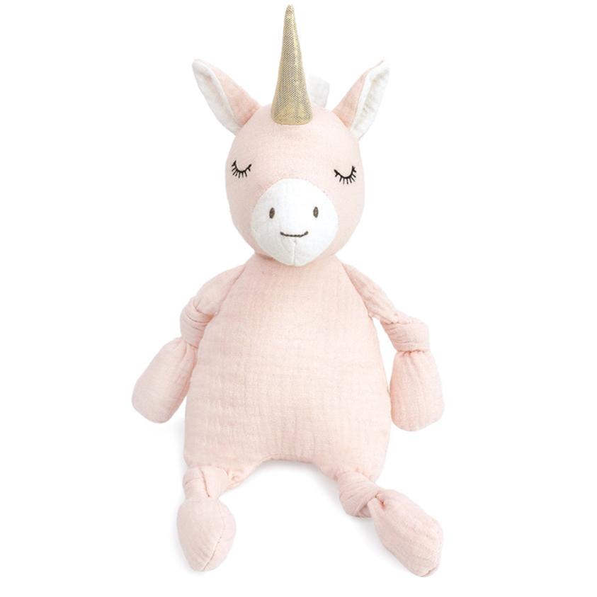 Dreamy Unicorn Muslin Knotted Soft Doll - HoneyBug 