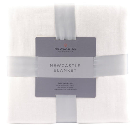 Pristine White Oversized Queen Bamboo Bed Blanket - HoneyBug 