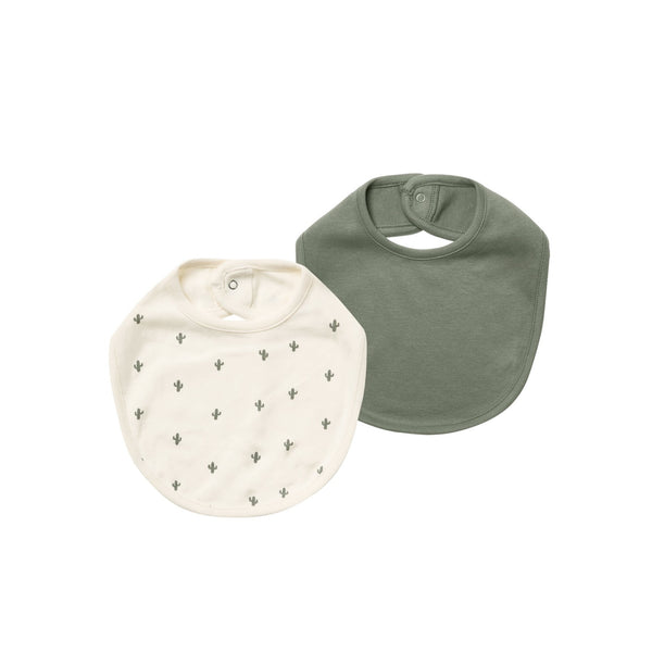 Jersey Snap Bibs Set | Cactus + Basil - HoneyBug 