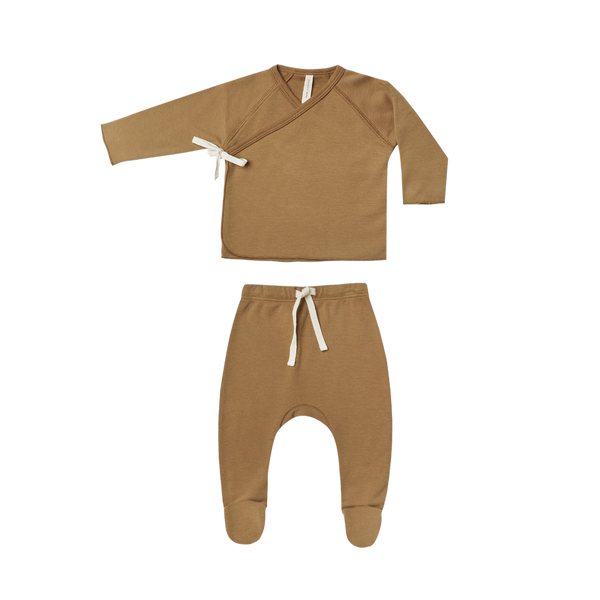 Wrap Top and Pant Set | Walnut - HoneyBug 