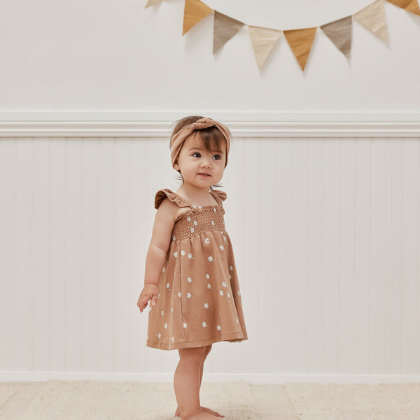 Smocked Jersey Dress | Sunburst - HoneyBug 