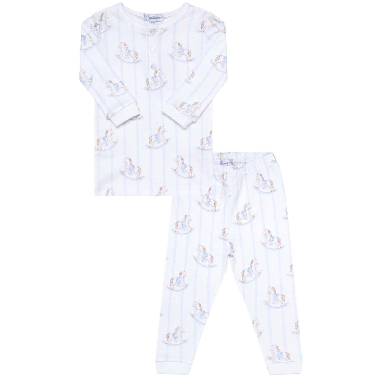 Blue Rocking Horse Pajamas  - HoneyBug 