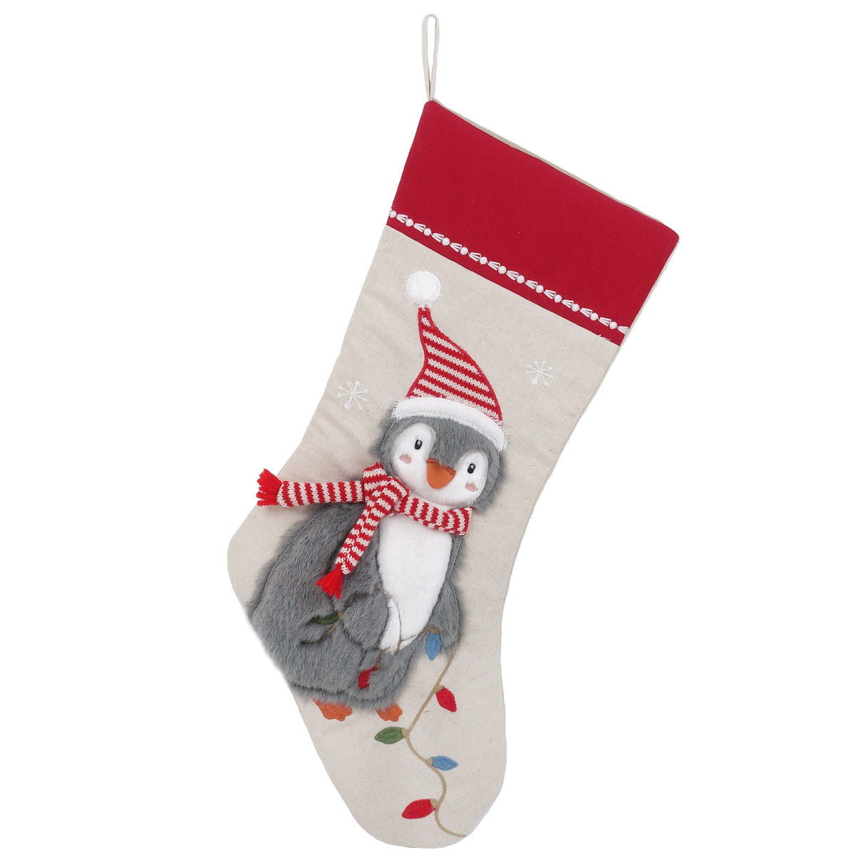 Festive Penguin Stocking - HoneyBug 