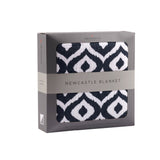 Moroccan Blue Cotton Muslin Newcastle Blanket - HoneyBug 