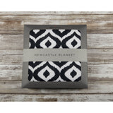 Moroccan Blue Cotton Muslin Newcastle Blanket - HoneyBug 