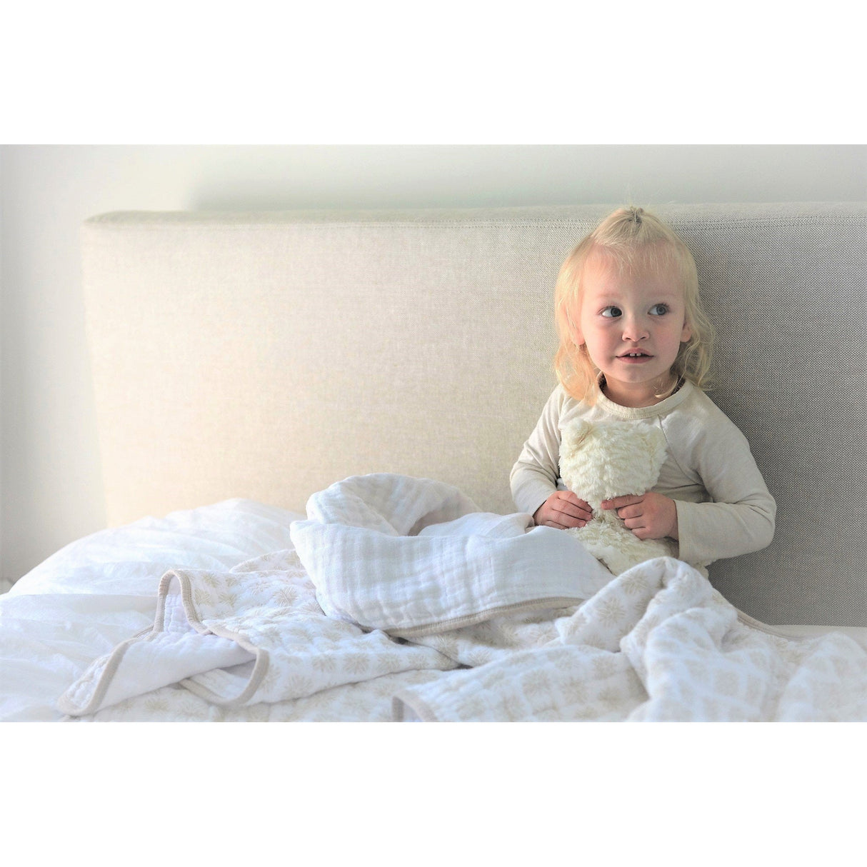 Flower Child Cotton Muslin Newcastle Blanket - HoneyBug 