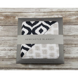 Morrocan Blue And Flower Child Cotton Muslin Newcastle Blanket - HoneyBug 