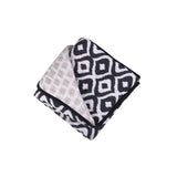 Morrocan Blue And Flower Child Cotton Muslin Newcastle Blanket - HoneyBug 