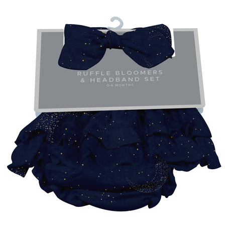 Midnight Moon Bamboo Bloomer Headband Set - HoneyBug 