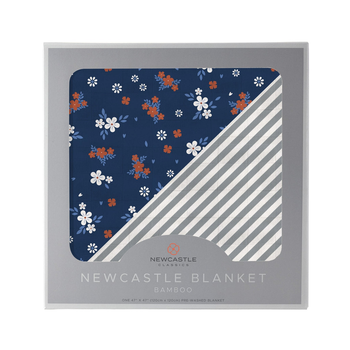 Serenity and Finley Stripe Bamboo Muslin Newcastle Blanket - HoneyBug 