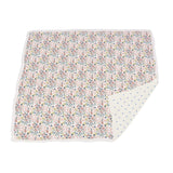 Wildflowers and Periwinkle Diamond Polka Dot Bamboo Newcastle Blanket - HoneyBug 