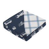 Things That Go and Buffalo Check Plaid Newcastle Blanket - HoneyBug 