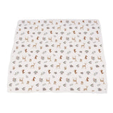 Sierra Fox and Deer and Orchid Lavender Cotton Newcastle Blanket - HoneyBug 