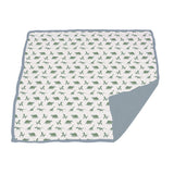 Granite Green Dinosaurs and Blue Fog Cotton Newcastle Blanket - HoneyBug 