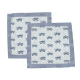 Indigo Monster Trucks Cotton Newcastle Blankie - HoneyBug 