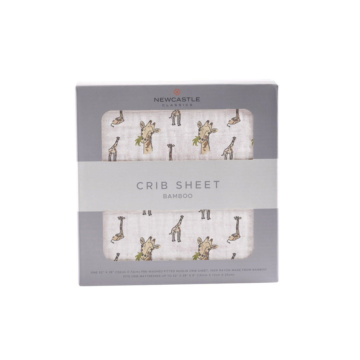 Hungry Giraffe Bamboo Muslin Crib Sheet - HoneyBug 
