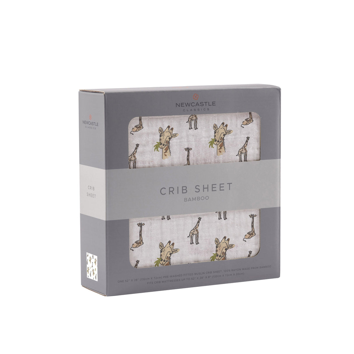 Hungry Giraffe Bamboo Muslin Crib Sheet - HoneyBug 