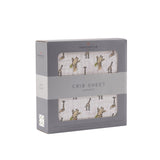 Hungry Giraffe Bamboo Muslin Crib Sheet - HoneyBug 