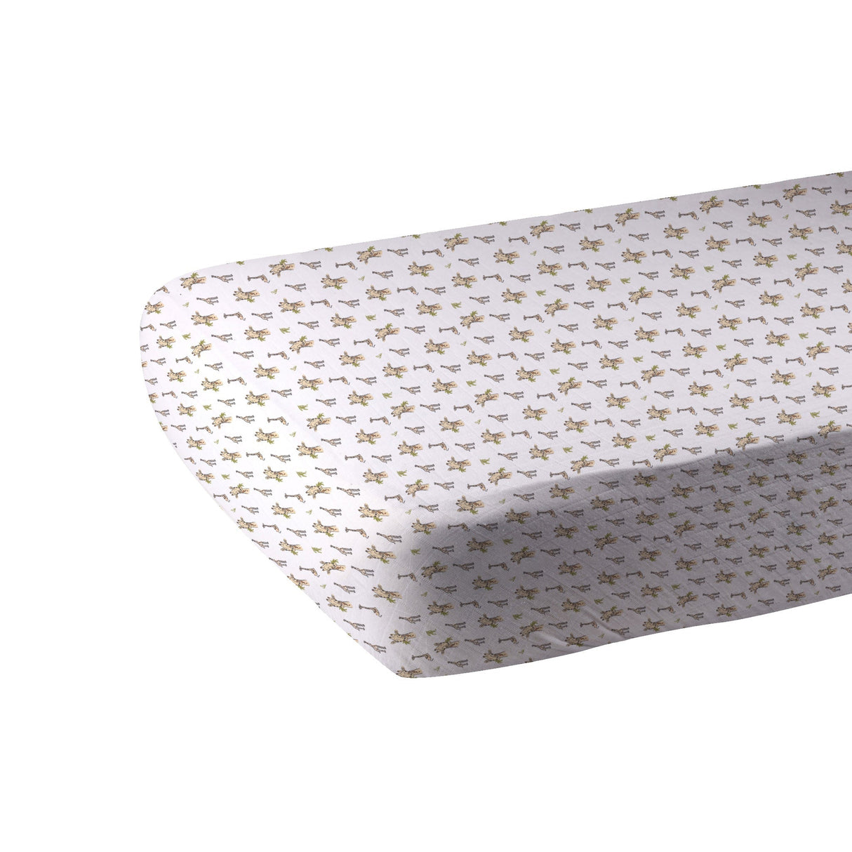 Hungry Giraffe Bamboo Muslin Crib Sheet - HoneyBug 