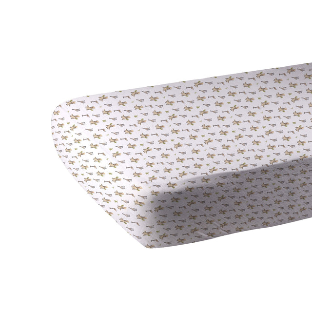 Hungry Giraffe Bamboo Muslin Crib Sheet - HoneyBug 