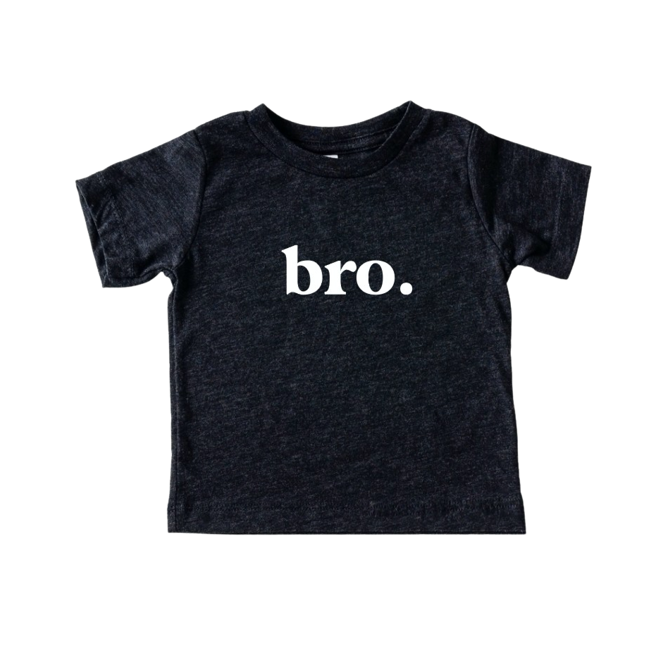 bro. Baby/Toddler Tee - Charcoal - HoneyBug 