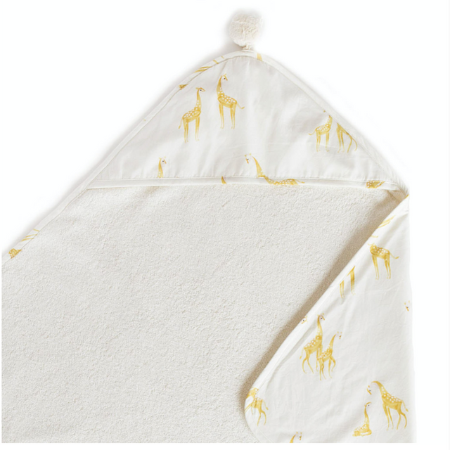 Hooded Towel - Follow Me Giraffe - HoneyBug 