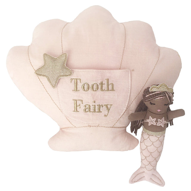 'Macie' Mermaid Tooth Fairy Pillow & Doll Set - HoneyBug 