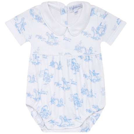 Blue Toile Baby Bubble - HoneyBug 