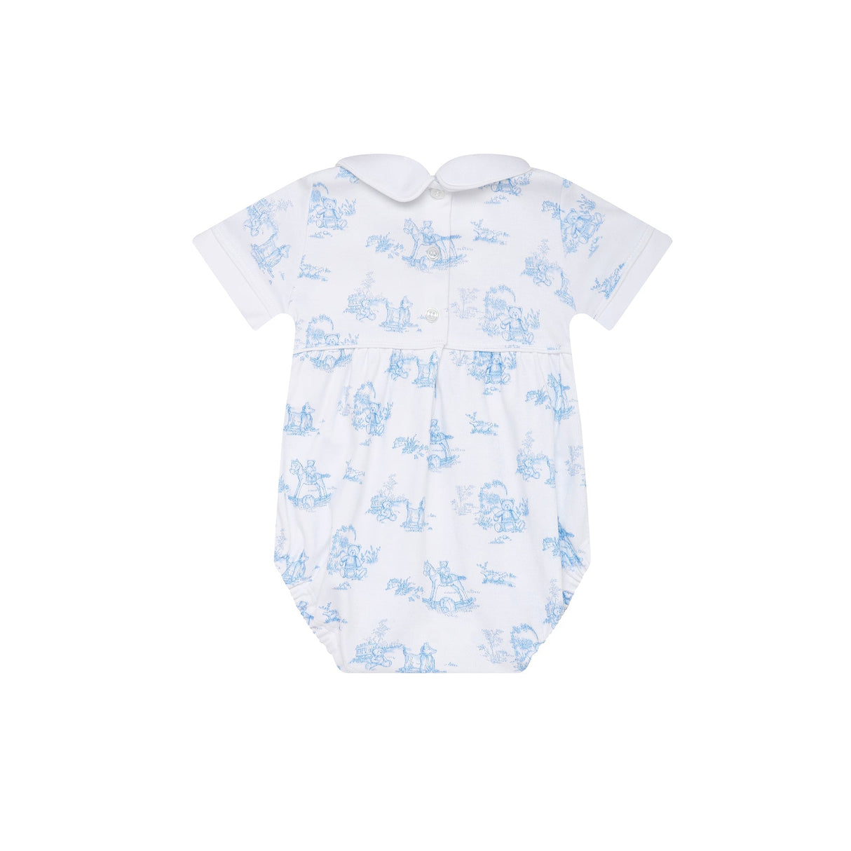 Blue Toile Baby Bubble - HoneyBug 