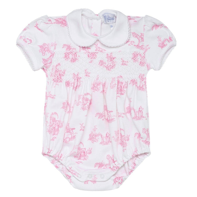 Pink Toile Baby Bubble - HoneyBug 