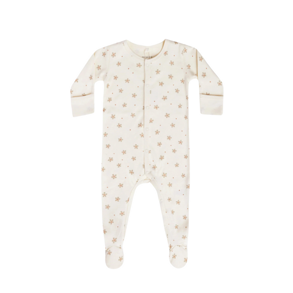 Full Snap Footie | Dotty Floral - HoneyBug 