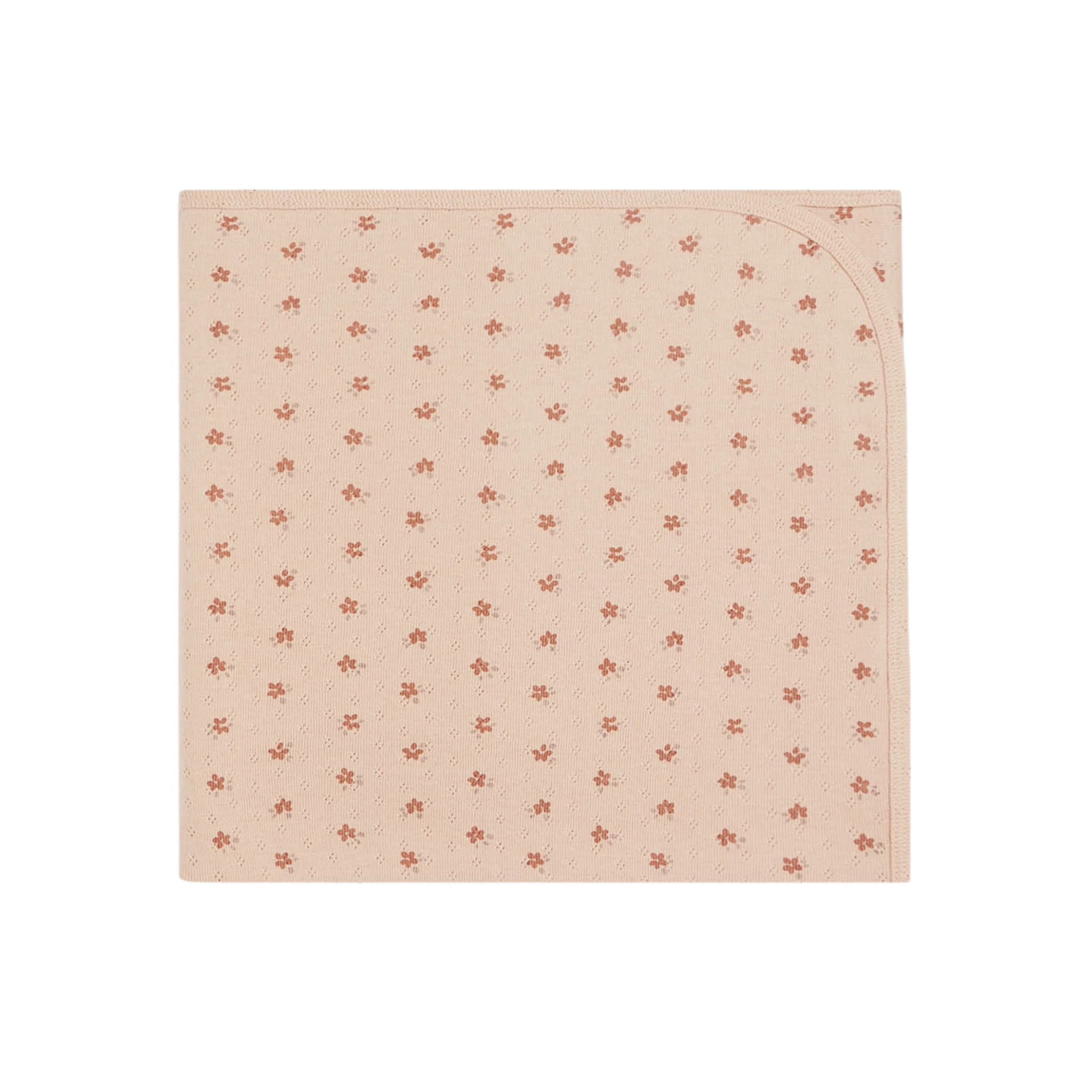 Pointelle Blanket | Blush Ditsy - HoneyBug 