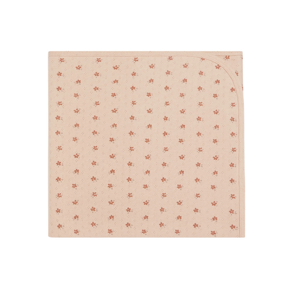 Pointelle Blanket | Blush Ditsy - HoneyBug 